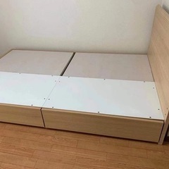 決まりました！ニトリ セミダブルベッド ライトブラウン