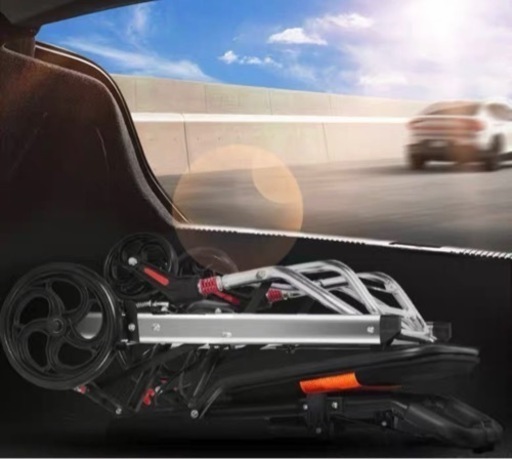 新品⭐️最軽量コンパクト　折りたたみ式車椅子⭐️本体重量僅か7.3kg⭐️収納しやすい⭐️90kg迄の方使用可能です