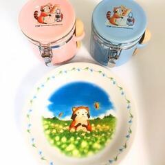 ラスカル キャニスター＆絵皿　フランダースの犬絵皿