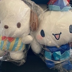 ポチャッコとシナモンのぬいぐるみ