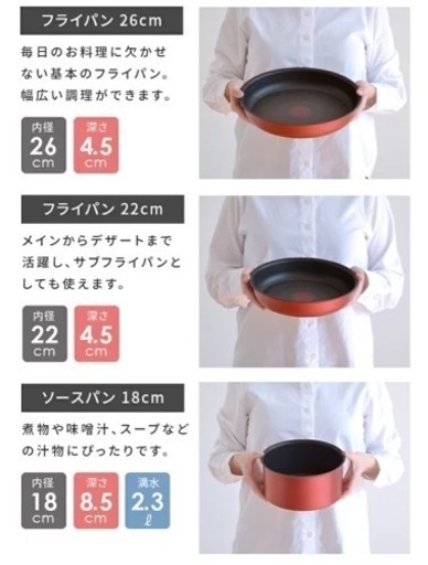 【半年使用】ティファール　6点セット(IH・ガス火対応)
