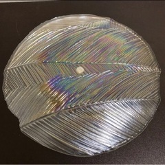 HOYAクリスタル虹色に輝く大皿　新品の画像