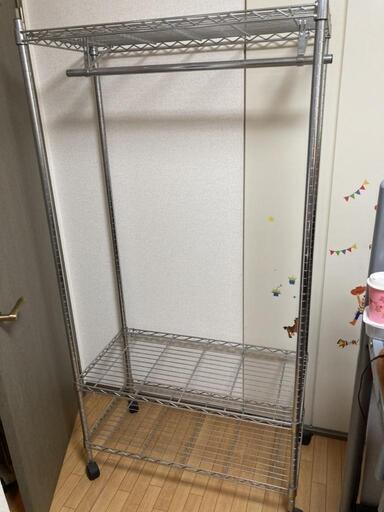 ハンガー付きスチールラック