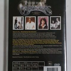 CLOSE TO YOU カーペンターズ DVDの画像