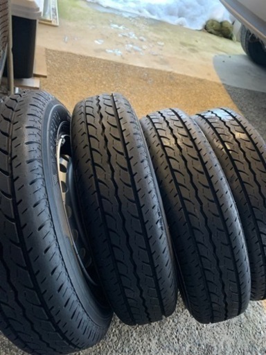 2021年製ハイゼットカーゴ純正未使用ヨコハマJOB RY52 145/80R12タイヤホイールセット