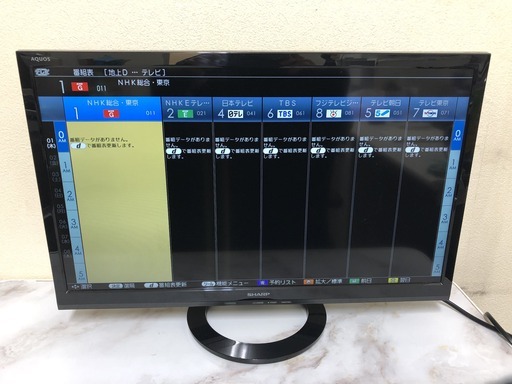SHARP AQUOS 24型 長時間録画HDD対応「くっきり音声」搭載! 液晶テレビ【LC-24K30-K】2015年製　