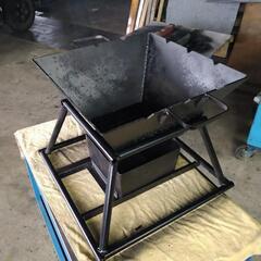 五徳・焚き火台等に・オリジナル！一点物！ 6角形型 大型焚き火台オリジナル1点モノ