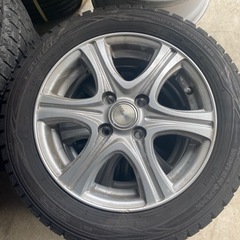 超溝多い　155/65R14 ダンロップ　スタッドレス　アルミホイール付き　軽自動車用