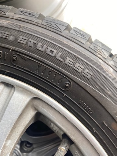 超溝多い　155/65R14 ダンロップ　スタッドレス　アルミホイール付き　軽自動車用