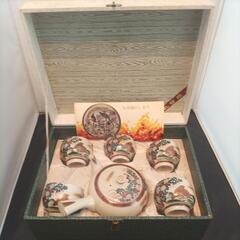 ★送料無料★ 九谷　茶器　九谷焼　津山作　煎茶道具 染付 