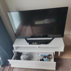43インチ テレビ 4K対応 （LG 43UF7710) + テレビ台 の画像