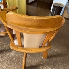 回転式　ダイニングチェア　2脚セットの画像