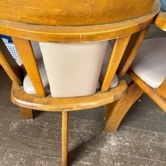 回転式　ダイニングチェア　2脚セットの画像