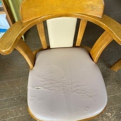 回転式　ダイニングチェア　2脚セットの画像