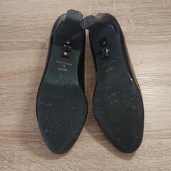 エナメル 3WAYパンプス ブラックの画像