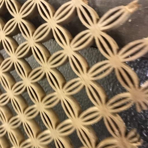 欄間 幾何学模様 細工 工芸 DIY 装飾部品に切って使える