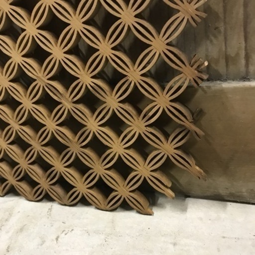 欄間 幾何学模様 細工 工芸 DIY 装飾部品に切って使える