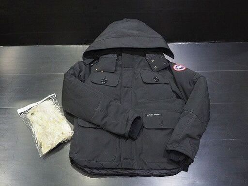 【苫小牧バナナ】良品  /カナダグース 2301JM RUSSELL PARKA ラッセルパーカ ダウンジャケット M/M ブラック ファー付き クリーニング済み