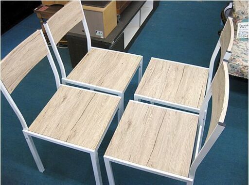 札幌 4人掛けダイニングセット フレンチカントリー風 幅110×奥行70×高さ75㎝ ダイニングテーブルセット 食卓テーブルセット 椅
