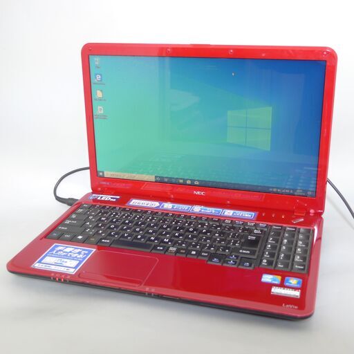 新品高速SSD Wi-Fi有 レッド 赤色 ノートパソコン 15.6型 NEC PC-LS550AS3ER 中古良品 Core i5 4GB DVDマルチ 無線 Windows10 Office