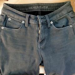 しまむら「裏地あったかデニムスキニーパンツ」/黒/ウエスト58/ヒップ87サイズの画像