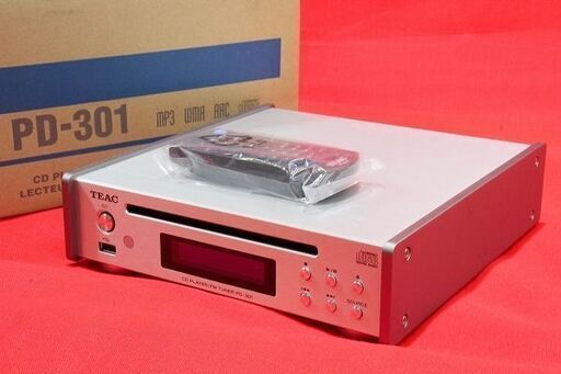 【苫小牧バナナ】ジャンク品 TEAC PD-301(S) CDプレーヤー 2018年 ワイドFMチューナー搭載 USBメモリー再生 付属品元箱あり 現品限り