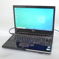 日本製 Wi-Fi有 ノートパソコン 13.3型 FUJITSU 富士通 SH53/C 中古動作良品 Core i3 4GB DVDRW 無線 webカメラ Windows10 Office