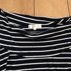ワンショルダー　ボーダー　トップス　Mサイズの画像
