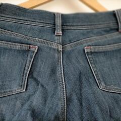 しまむら「裏地あったかデニムスキニーパンツ」/紺/160サイズの画像