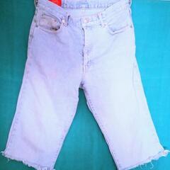 【無料】EDWIN ビンテージ　ジーンズハーフパンツ　サイズ32...