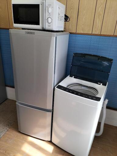 只今、商談中となっております。新生活応援家電セット！！No３４　ミツビシ MR-P17A-S　2ドア冷凍冷蔵庫　168L 2017年製・ハイアール JW-C55D 全自動洗濯機 5.5K 2017年製・山善　YRB-207（W）電子レンジ　2017年製   3点セット！！