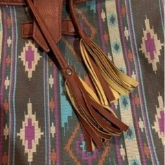 ANAP アジアン オルテガ エスニック タッセル　巾着 大容量 個性的の画像