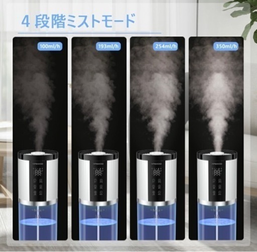 ハコオギ　大容量加湿器　LED