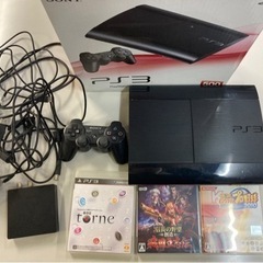 PS3本体500GB + ソフト2本 + トルネ すぐゲーム始められます!