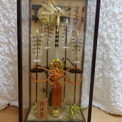 破魔弓■73.5cm■清浩作■四ツ矢■ガラスケース付★正月飾り■...