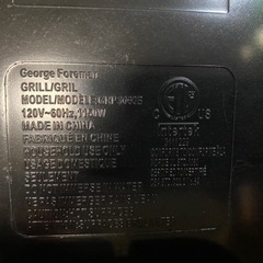 George ForemanGRP360B 電気パニーニグリル　値下げしましたの画像
