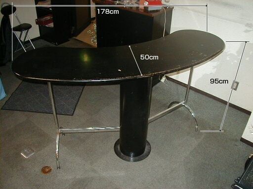 ♡オシャレな◇カウンターテーブル♪･*:　センターテーブル｜ＢＡＲカウンター｜ダイニングテーブル｜黒｜高さ950mm｜【引取り限定】