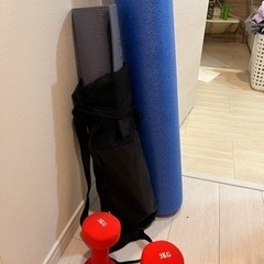 ヨガマット　フォームローラー　ダンベル　セット