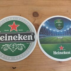 ハイネケン グラス UEFA チャンピオンズリーグ コースター セット （おまけつき）の画像