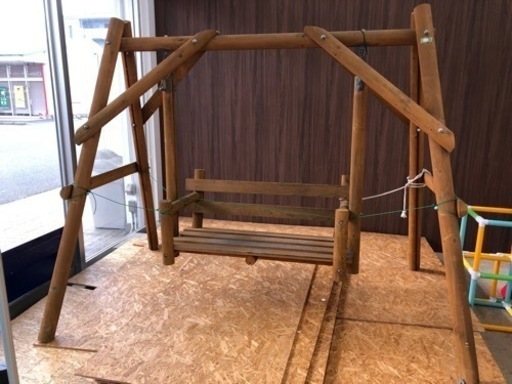 【値下げ】大型木製ブランコ　屋外遊具