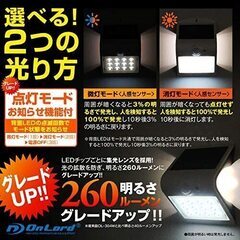 ソーラー充電式センサーウォールライト　OL-304W Plus（SK1113）の画像