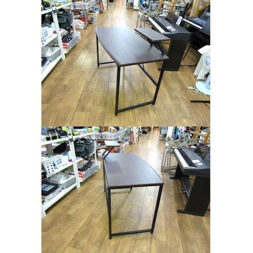 パソコンデスク 幅120×奥行60×高さ73㎝ ブラウン PCデスク デスク