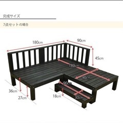 ウッドデッキ セット キット DIY 天然木 7点セット 0.75坪 ライトブラウン フェンス付き （本格デッキ） デッキテラス ベランダ ガーデン 庭の画像