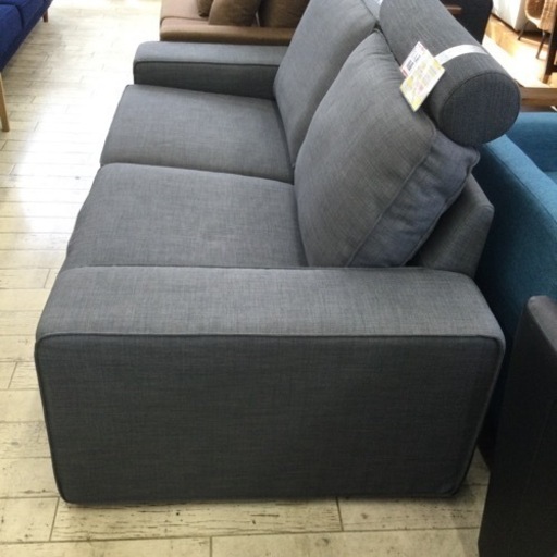 ★ 2/16 【✨肘置き広々✨】 定価¥49,800 IKEA イケア 2P 2人掛け ワイドソファ カウチ 布 グレー 灰色 リビン