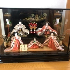 無料で差し上げます　雛人形　ガラスケース入り