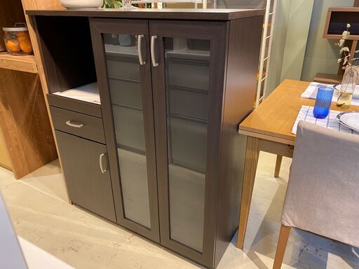 宇都宮でオシャレな家具を探すなら『オトワリバース！』ミドルレンジボード キッチン収納 収納棚 ブラウン ニトリ 中古品