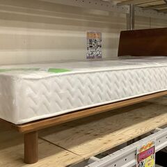 ベッド シングルサイズ マットレス付き 木目ブラウン【ユーズドユーズ名古屋天白店】 J1550