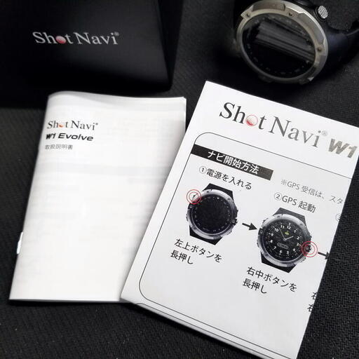 フラグシップモデル ShotNavi w1 Evolve ショットナビ WATCH型 ゴルフウォッチ ゴルフナビ 距離測定器 GPSナビ