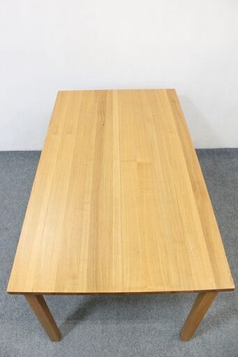 無印良品 MUJI タモ無垢材 ダイニングテーブル 幅140cm 4点セット ベンチ 椅子2脚 MUJI 中古家具 店頭引取歓迎 R5239)