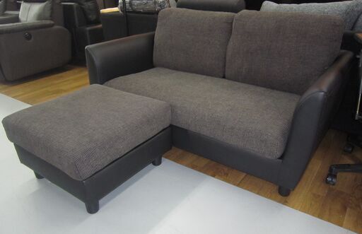 R230 布製・合皮 オットマン付 2Pソファ 幅136cm